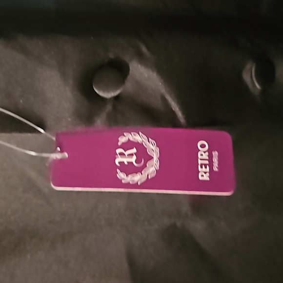 Retro Paris Black button up mens tuxedo vest XL - Picture 3 of 7